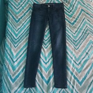 Dark wash pants